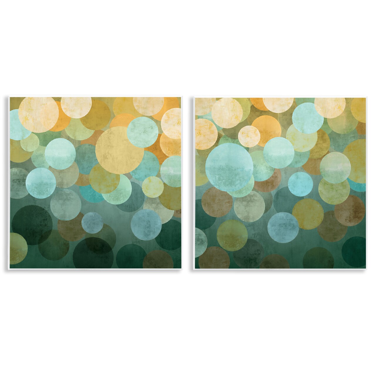Stupell Industries Overlapping Circles Abstract 2 pc Wall Plaque Art Set Design by Brent Nelson